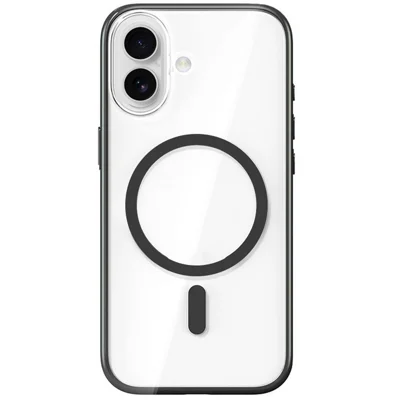 ROCK til iPhone 17 Skærm, kompatibel med MagSafe PC + TPU Anti-yellowing Clear Phone Cover - Sort