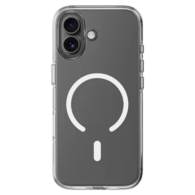 ROCK til iPhone 17 gennemsigtig telefonbeskyttelsesdækket kompatibel med MagSafe PC + TPU telefoncover