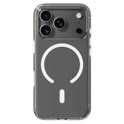 ROCK til iPhone 17 Pro gennemsigtig telefonbeskyttelsesdæksel kompatibel med MagSafe PC + TPU telefondæksel