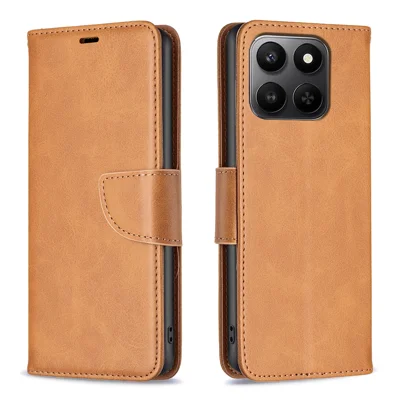 Cover per Honor X7d 5G / Honor X7d 4G Antiurto in Pelle PU con Slot per Carte di Credito - Giallo