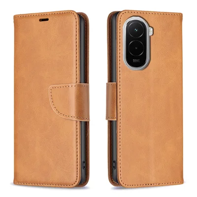 Étui Portefeuille Flip Pour Xiaomi Poco M7 4G - Cuir PU, Fentes Cartes, Fermeture Magnétique, Fonction Support - Marron