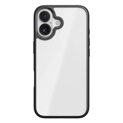 ROCK For iPhone 17 Clear Phone Case PC + TPU Shockproof Back Cover - Black
