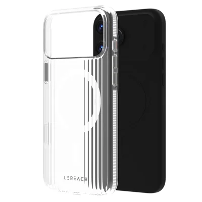 LEREACH TOC Серия для iPhone 17 Pro Case Flowing Grid PC Phone Cover Совместимый с MagSafe - Белый