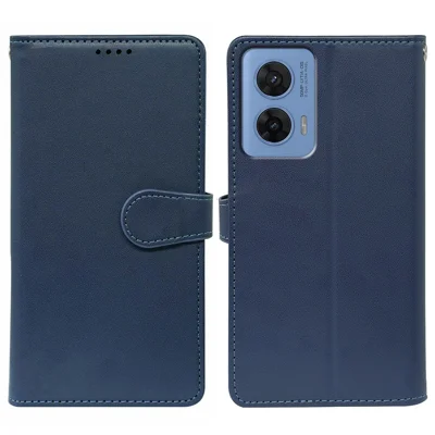 For Motorola G96 5G Case with 9 Card Slots PU Leather Stand Phone Cover - Blue