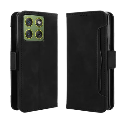Capa de Couro com Suporte para Cartão para Motorola Edge 70 5G - Preto