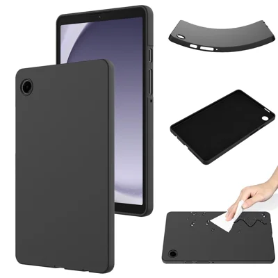 Funda para Samsung Galaxy Tab A11 de Silicona Líquida Antiarañazos - Negro