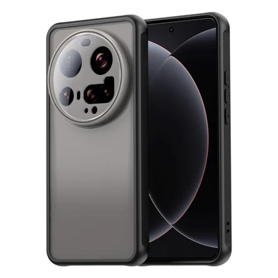 For Xiaomi 15 Ultra Case Drop Proof Airbags Frosted Translucent PC + TPU Phone Back Cover - Black
