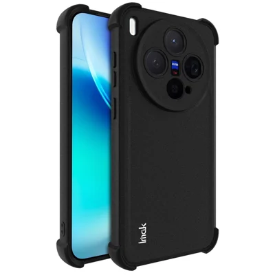IMAK Für vivo X300 5G Hülle TPU Handyhülle Airbag Stoßfest Schutz - Matt Schwarz