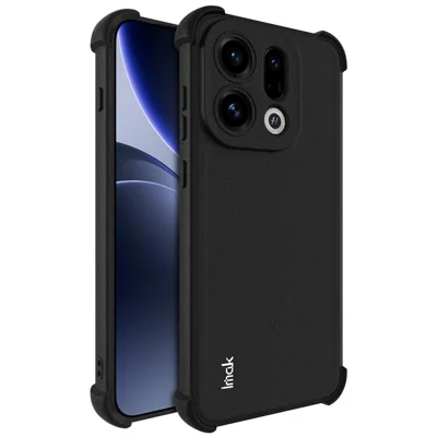 IMAK لجهاز Oppo Find X9 5G غطاء واقي من مادة TPU، غطاء هاتف بتصميم وسادة هوائية مضادة للصدمات - أسود غير لامع