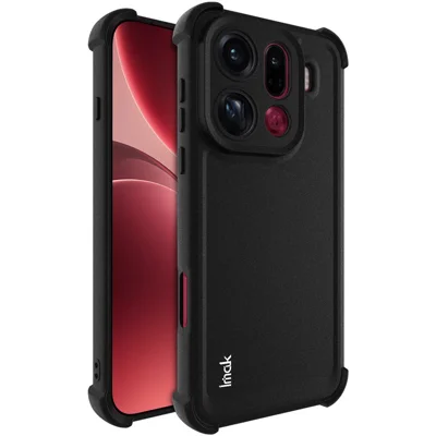 IMAK för Oppo Find X9 Pro 5G hårddisk TPU mobilskal luftkudde stötskydd - Matt svart
