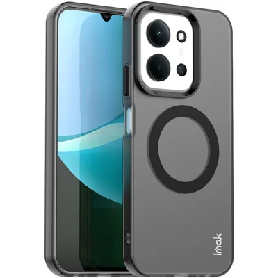 IMAK Magnetic Case for Xiaomi Redmi 15C 4G (EU) (173mm) / 15C 5G (EU) (173mm) / Poco C85 4G (173mm) PC + TPU Phone Back Cover Magnetic Case - Black