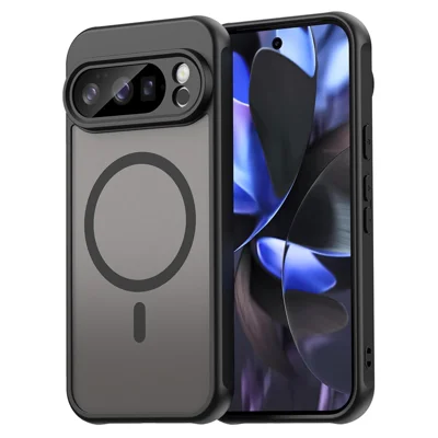Compra em Massa para Capa do Google Pixel 10 Pro Compatível com MagSafe Anti Queda PC + Capa de Telefone TPU - Preto