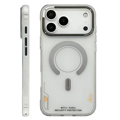 PAIKA Seria Golden Sands dla iPhone 17 Pro Max Etui kompatybilne z MagSafe Matowa obudowa PC + TPU - Biały