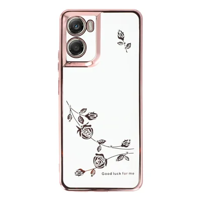 KADEM For Motorola Moto G06 Power 4G / G06 4G Case Flower Rhinestone Decor TPU Phone Cover - Rose Gold
