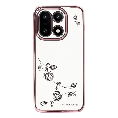 KADEM For OnePlus 15 5G Case Flower Rhinestone Decor TPU Phone Cover - Rose Gold