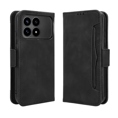 Funda De Cuero PU Con Bloqueo RFID Para Xiaomi Poco F8 Pro – Tarjetero, Soporte Y Cierre Magnético, Protección Antirrobo