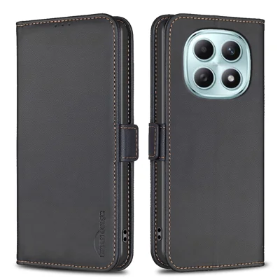 BINFEN COLOR For Xiaomi Redmi Note 15 Pro 5G (Global) Case  BF31  PU Leather Flip Folio Phone Wallet Cover - Black