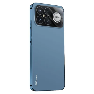 Voor Xiaomi Redmi K90 Pro Max 5G / Poco F8 Ultra hoesje Acryl + TPU + Metaal krasbestendige telefoonhoes met galvanische frame - Marineblauw