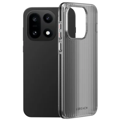 Série LEREACH TOC pour OnePlus 15 5G Housse de téléphone portable en PC à grille fluide - Noir