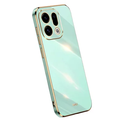 XINLI لجهاز Oppo Find X9 5G غطاء هاتف من مادة TPU مع إطار مطلي كهربائيًا - أزرق سماوي