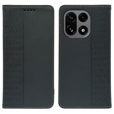 For Xiaomi 14T Case Four Leaf Clover Leather Flip Phone Cover Stand Wallet - Black