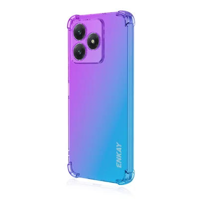 Für Honor X5c Plus 4G / Honor X5c 4G TPU-Hülle ENKAY Verstärkte Vier-Ecken-Fallschutz-Handyhülle - Lila / Blau