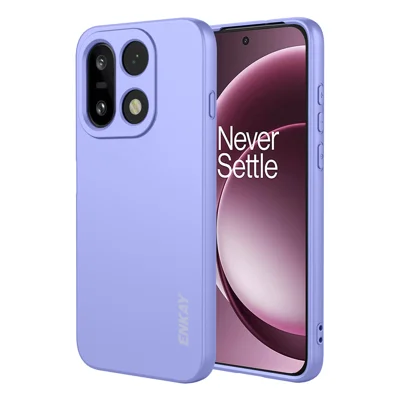 Funda de silicona para OnePlus 15 5G ENKAY HAT PRINCE Straight Edge - Púrpura