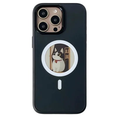 For iPhone 14 Pro Magnetic Case 4 Colors NFC DIY Customized Round Screen Smart E-Ink Phone Cover
