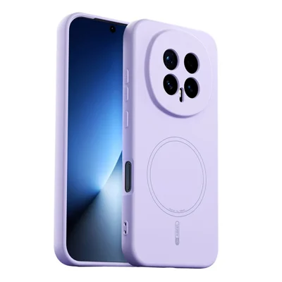 ABEEL voor Honor Magic8 5G Magnetische Hoes Skin Touch Vloeibare Silicone Telefoon Achterkant - Paars