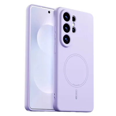 Funda ABEEL para Samsung Galaxy S26 Ultra Compatible con MagSafe, Tacto de Piel, Silicona Líquida, Cubierta Trasera para Teléfono - Púrpura
