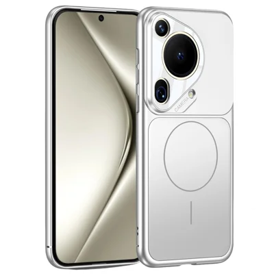 Capa Huawei Pura 70 Ultra Transform para iPhone 17 Pro Matte PC Phone Cover Compatível com MagSafe - Prata