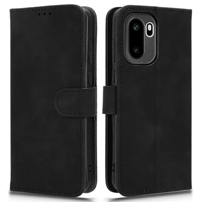 For OnePlus 15R 5G / Ace 6T 5G / Ace 6 5G Leather Case Skin Feel Anti Drop Wallet Flip Phone Cover - Black