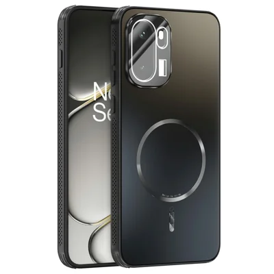 ABEEL For OnePlus Ace 6 5G Magnetic Case TPU PC Cooling Matte Phone Back Cover with Lens Film - Black