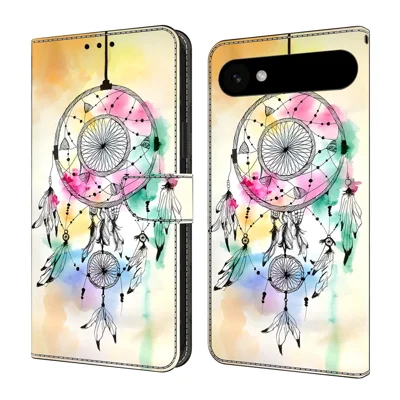 iPhone Air Case Faltbarer Ständer Geldbörse Muster Drucken PU Leder Flip Handyhülle - Tinte Feder Traumfänger