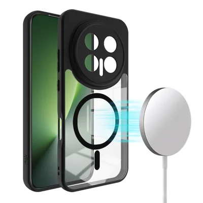 IMAK UX-9A voor Honor Magic8 Pro 5G transparant hoesje compatibel met MagSafe Tiny Airbag PC + TPU telefoonhoes