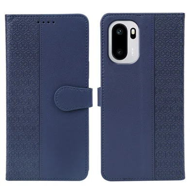 Voor OnePlus Ace 6 5G hoesje Magnetische sluiting Vierbladige klaver Leer portemonnee - Blauw