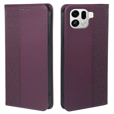 Voor Oppo Find X9 Pro 5G hoesje Vierbladige klaver Leer flip hoesje met standaard en portemonnee - Donkerpaars