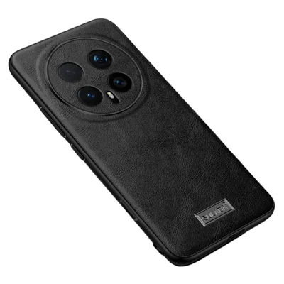 SULADA voor Honor Magic8 Pro 5G hoesje PU leer + TPU + PC achterkant telefoonhoes - Zwart