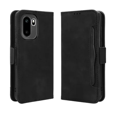 Futera skórzana z portfelem i wieloma slotami na karty do OnePlus Ace 6 5G - Czarny