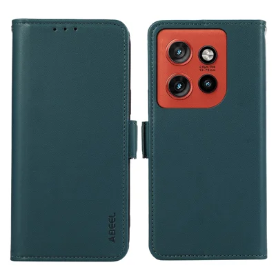 ABEEL Leather Case For Motorola Edge 60 Neo 5G / Edge 50 Neo 5G / Moto S50 5G / ThinkPhone 25 5G Phone Cover with RFID Blocking Wallet - Green