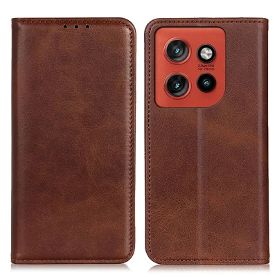 Wallet Case for Motorola Edge 60 Neo 5G / Edge 50 Neo 5G / Moto S50 5G / ThinkPhone 25 5G Split Leather Flip Phone Cover - Coffee