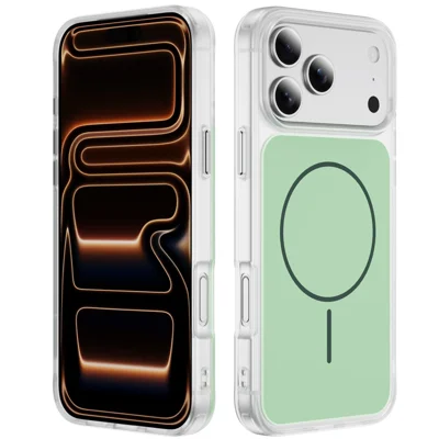 Per iPhone 17 Pro Case Compatibile con MagSafe Skin Touch TPU PC Copertura Posteriore del Telefono - Verde