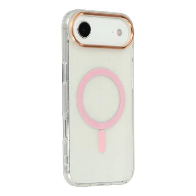 iPhone Air Case kompatibel mit MagSafe PC + TPU + Acryl Anti-Drop IMD Handyhülle - Rosa
