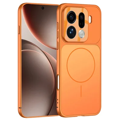 GKK Obudowa na Oppo Find X9 Pro 5G Przekształcającą w styl iPhone 17 Pro Matowa obudowa PC Kompatybilna z MagSafe - Pomarańczowy