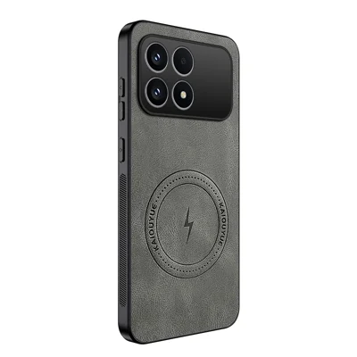 Futera magnetyczna WANLONFENG SD1 Series z fakturą Nappa PC TPU na Xiaomi Redmi K90 5G / Poco F8 Pro - Szara