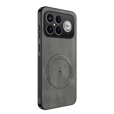 Xiaomi Poco F2 Pro Kılıf Deri Dokulu Silikon Siyah - Türki