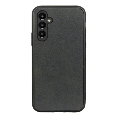 Anti-skrab telefonbeskyttelse til Samsung Galaxy A14 5G / A14 4G, kuetskindsstruktur hård PC+TPU+PU-læder beskyttende mobiltelefoncover - Sort