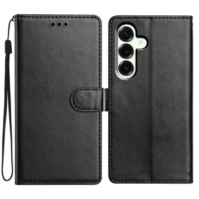 For Samsung Galaxy A27 5G Leather Case Wallet Stand Phone Cover with Handy Strap - Black
