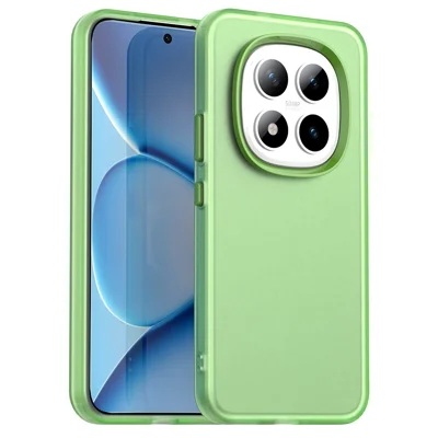 Funda para Xiaomi Redmi Note 15 Pro+ 5G, carcasa trasera anticaída mate de PC + TPU + PET - Verde
