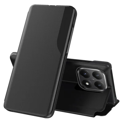 For Xiaomi 15T Phone Case Folio Flip PU Leather Stand Cover - Black